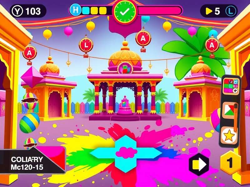 Holi Vivid Voyage color mixing puzzle gameplay